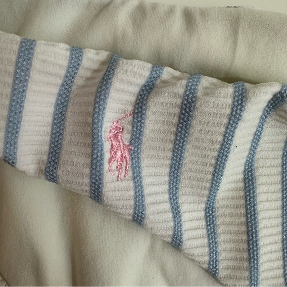 Polo Ralph Lauren White & Blue Ribbed Texture Bikini Bottom XXL - Picture 4 of 6